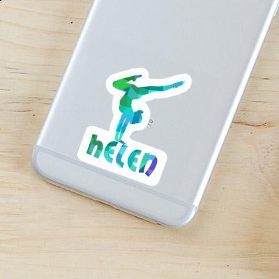 Helen Sticker Yoga Woman Laptop Image