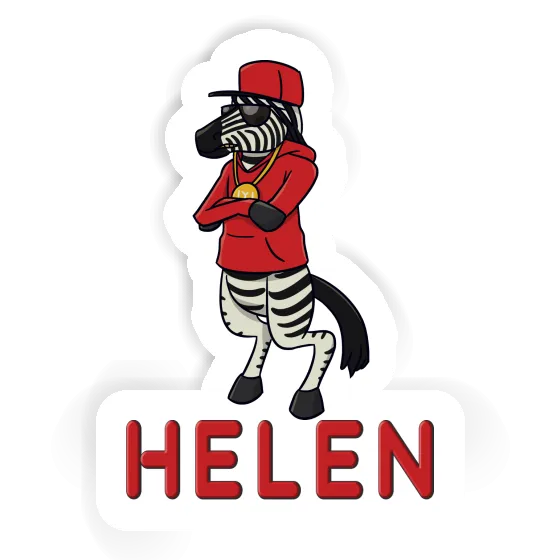 Zebra Sticker Helen Image