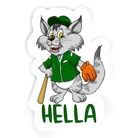 Sticker Baseball Cat Hella Image