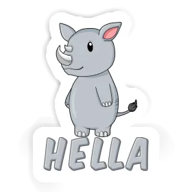 Autocollant Rhinocéros Hella Image