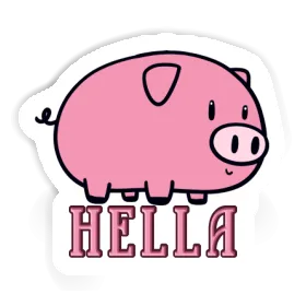 Aufkleber Hella Schwein Image