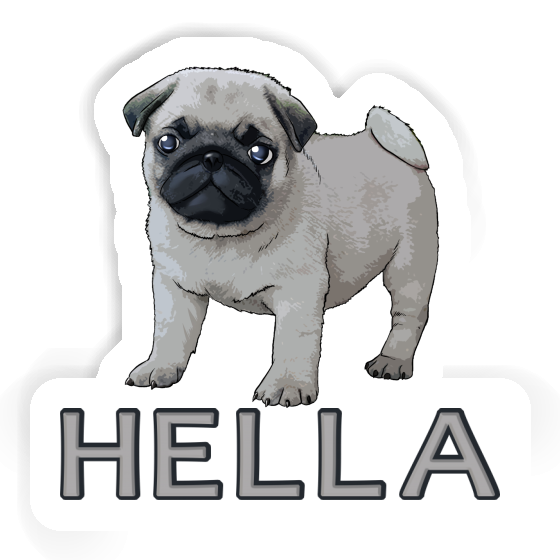 Pug Sticker Hella Laptop Pug Sticker Hella Laptop Image