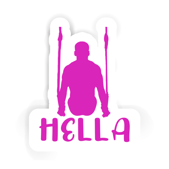 Autocollant Gymnaste aux anneaux Hella Notebook Image