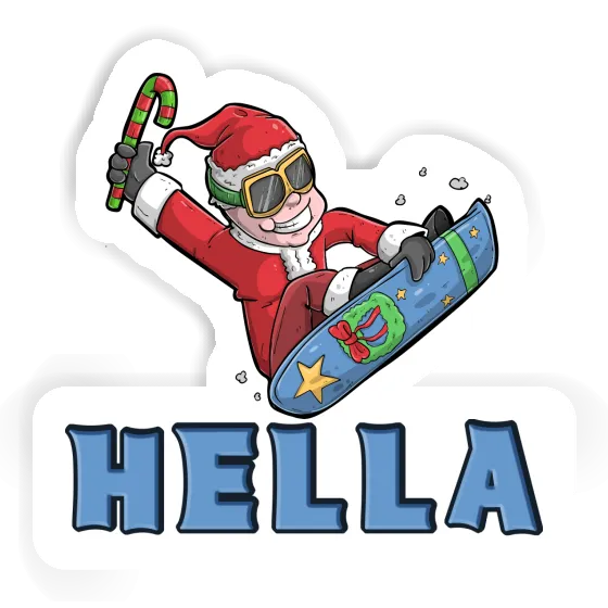 Sticker Hella Christmas Snowboarder Notebook Sticker Hella Christmas Snowboarder Notebook Image