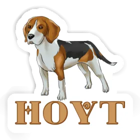 Beagle Autocollant Hoyt Image