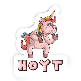 Sticker Smoking Unicorn Hoyt Image