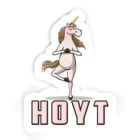 Autocollant Licorne de yoga Hoyt Image