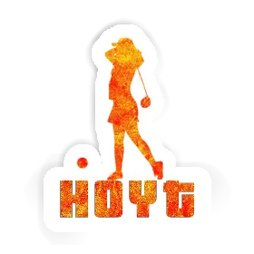 Hoyt Sticker Golfer Image