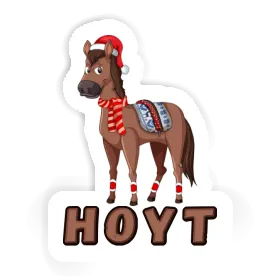 Cheval de Noël Autocollant Hoyt Image