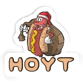 Weihnachts-Hotdog Aufkleber Hoyt Image