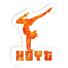 Yoga-Frau Aufkleber Hoyt Image
