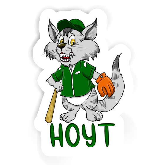 Sticker Hoyt Baseball Cat Image