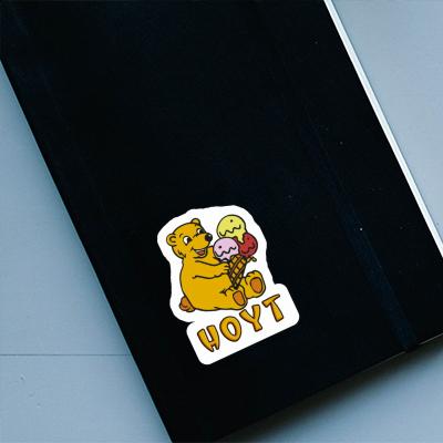 Sticker Eiscreme-Bär Hoyt Laptop Image