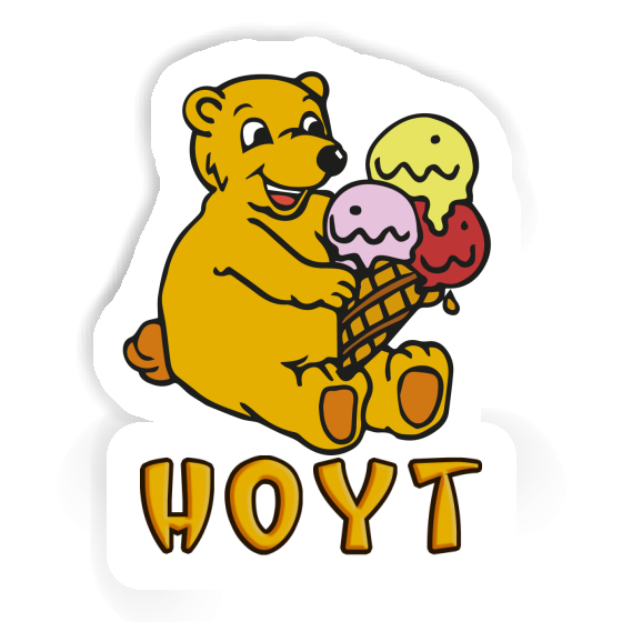 Sticker Eiscreme-Bär Hoyt Notebook Image