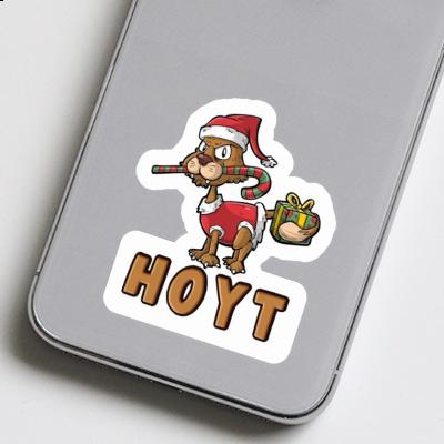 Autocollant Chat de Noël Hoyt Gift package Image