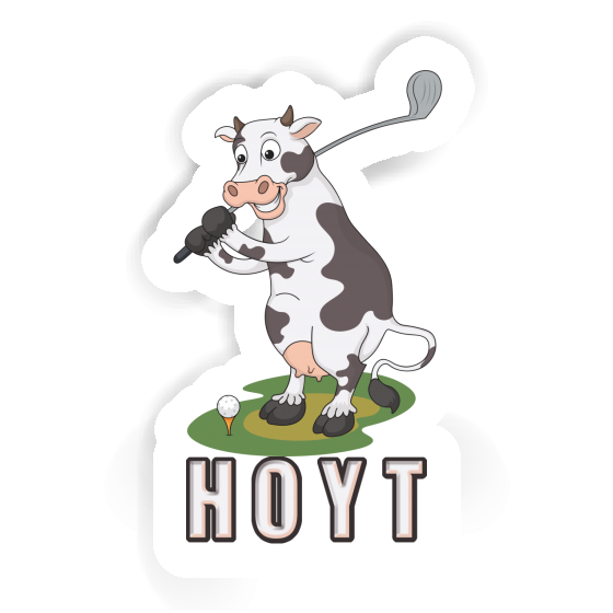 Sticker Hoyt Golf Cow Notebook Image