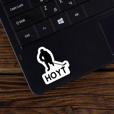 Hoyt Sticker Hockey Player Laptop Image