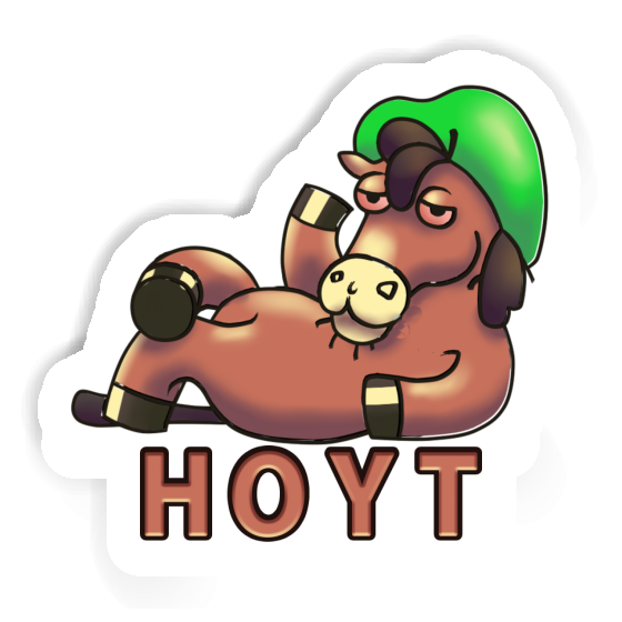Hoyt Sticker Lying horse Notebook Image