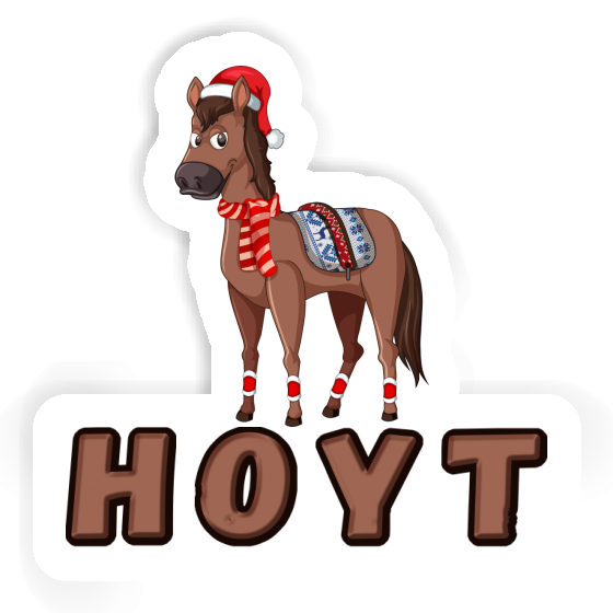 Cheval de Noël Autocollant Hoyt Image
