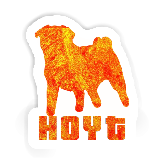 Hoyt Sticker Pug Laptop Image