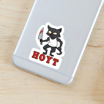 Psycho Cat Sticker Hoyt Laptop Image