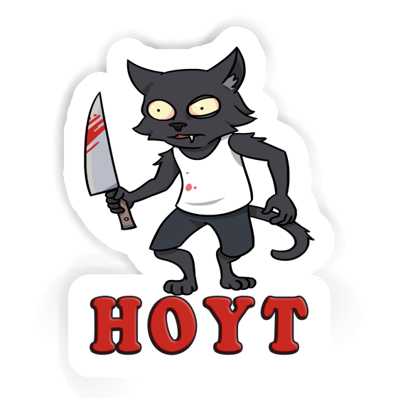 Psycho Cat Sticker Hoyt Notebook Image