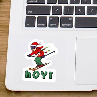 Sticker Hoyt Christmas Skier Laptop Image
