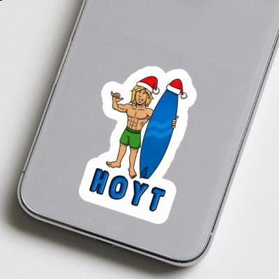 Christmas Surfer Sticker Hoyt Laptop Image