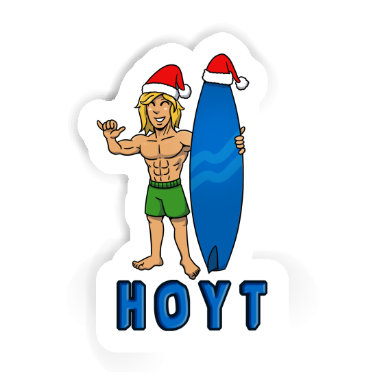 Christmas Surfer Sticker Hoyt Notebook Image