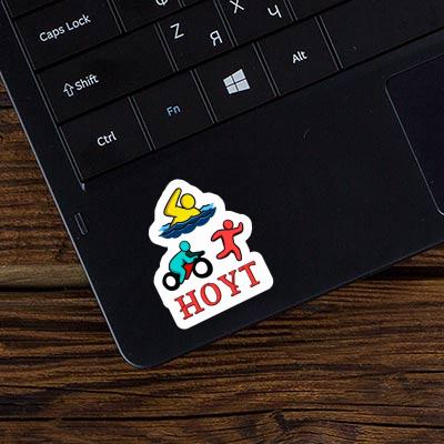 Hoyt Sticker Triathlete Laptop Image