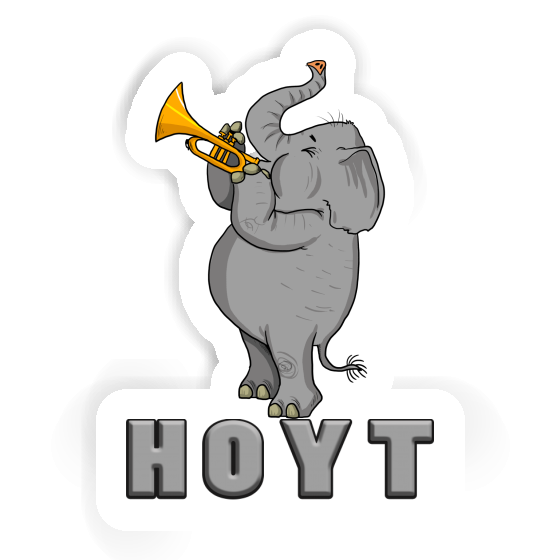 Trumpet Elephant Sticker Hoyt Laptop Image