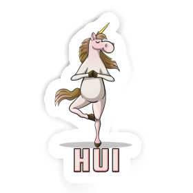 Licorne de yoga Autocollant Hui Image