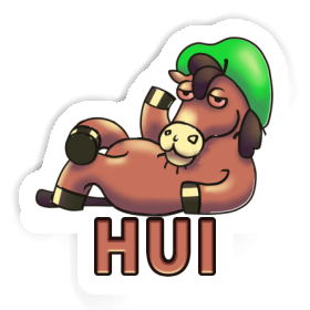 Sticker Lying horse Hui Image