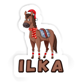 Christmas Horse Sticker Ilka Image