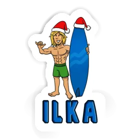 Christmas Surfer Sticker Ilka Image