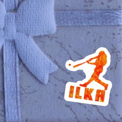 Ilka Aufkleber Baseballspieler Notebook Image