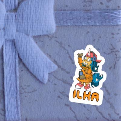 Sticker Hip-Hop Einhorn Ilka Notebook Sticker Hip-Hop Einhorn Ilka Gift package Image