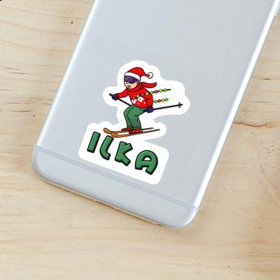 Aufkleber Weihnachtsskifahrer Ilka Notebook Image