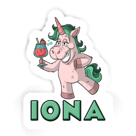Sticker Iona Party Unicorn Image