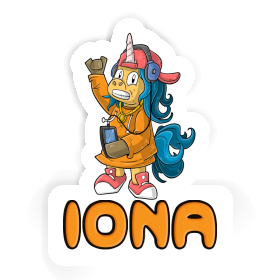 Iona Sticker Hip-Hop Unicorn Image