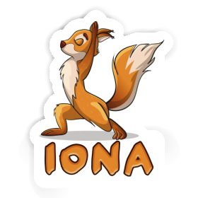 Sticker Yoga Squirrel Iona Image