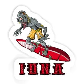 Sticker Iona Surfer Image