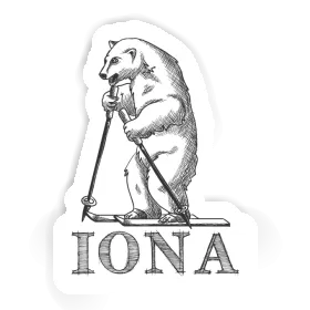 Skier Sticker Iona Image