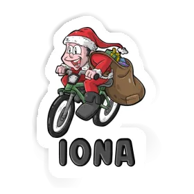 Iona Sticker Bicycle Rider Image