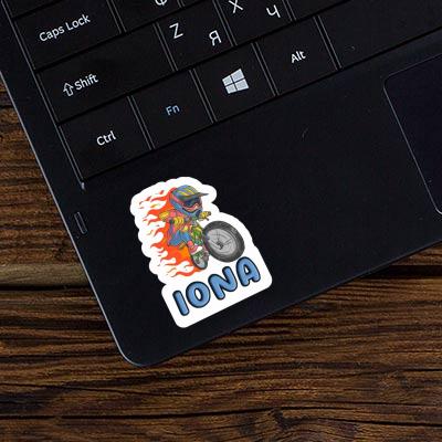 Iona Sticker Freeride Biker Notebook Iona Sticker Freeride Biker Gift package Image