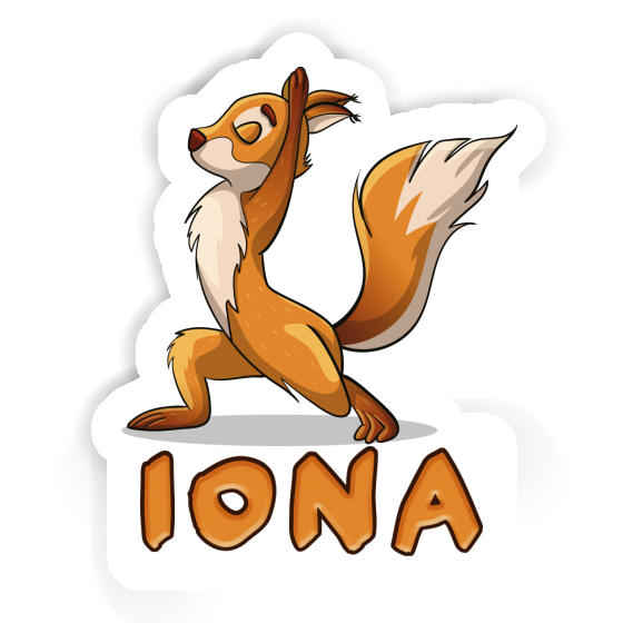Sticker Yoga Squirrel Iona Notebook Sticker Yoga Squirrel Iona Notebook Image