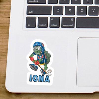 Iona Autocollant Joueur de hockey Image