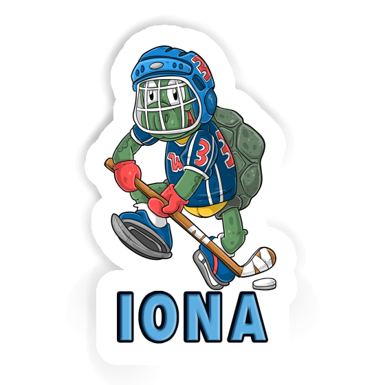 Iona Autocollant Joueur de hockey Image