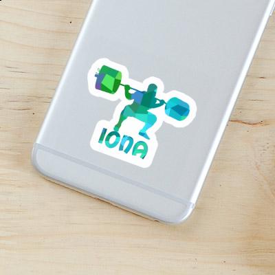 Iona Sticker Weightlifter Notebook Image
