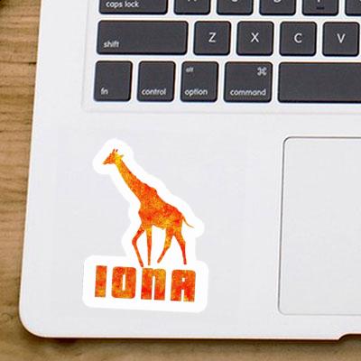Iona Sticker Giraffe Laptop Image
